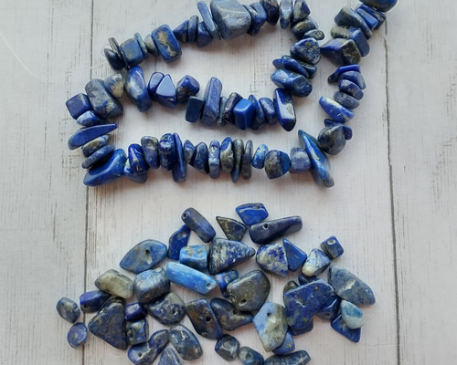 約20cm】ラピスラズリ さざれ 穴あり 天然石 ROSE 通販 14098292