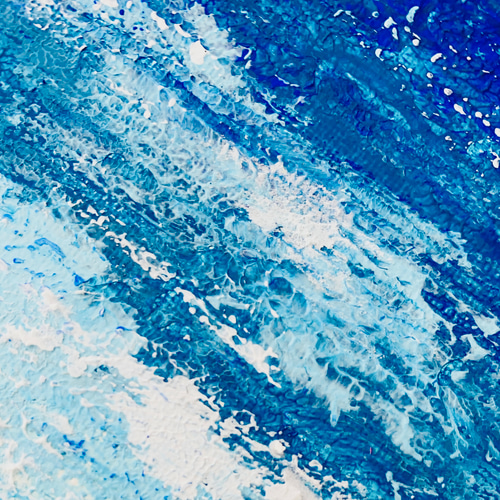 原画】海 約272×217×20mm（F3サイズ）キャンバス 送料無料 絵画