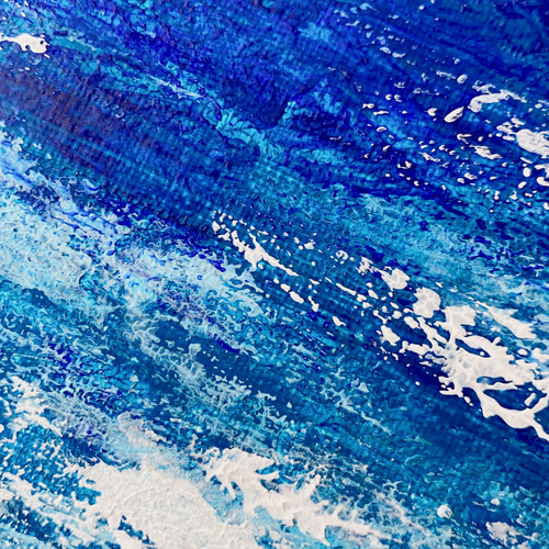 原画】海 約272×217×20mm（F3サイズ）キャンバス 送料無料 絵画