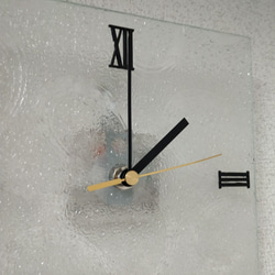 昭和ガラス　掛け時計　「うねり」「波」　波模様 6枚目の画像