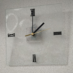 昭和ガラス　掛け時計　「うねり」「波」　波模様 7枚目の画像