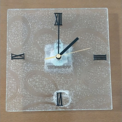 昭和ガラス　掛け時計　「うねり」「波」　波模様 9枚目の画像