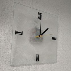 昭和ガラス　掛け時計　「うねり」「波」　波模様 5枚目の画像