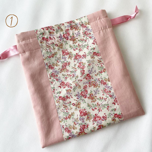 ❇︎ちょこっと巾着❇︎『リバティプリント』使用(moon moth) 巾着袋