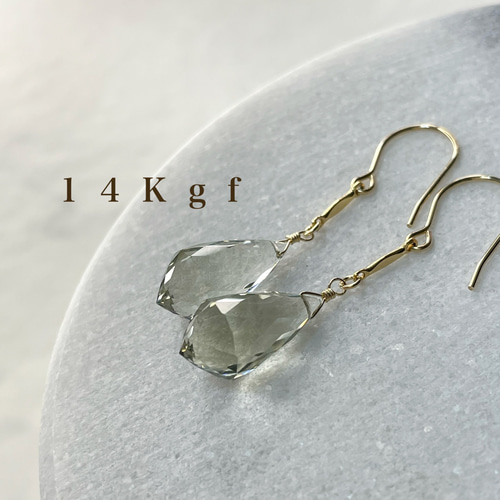 14kgf グリーンアメシストピアス♡
