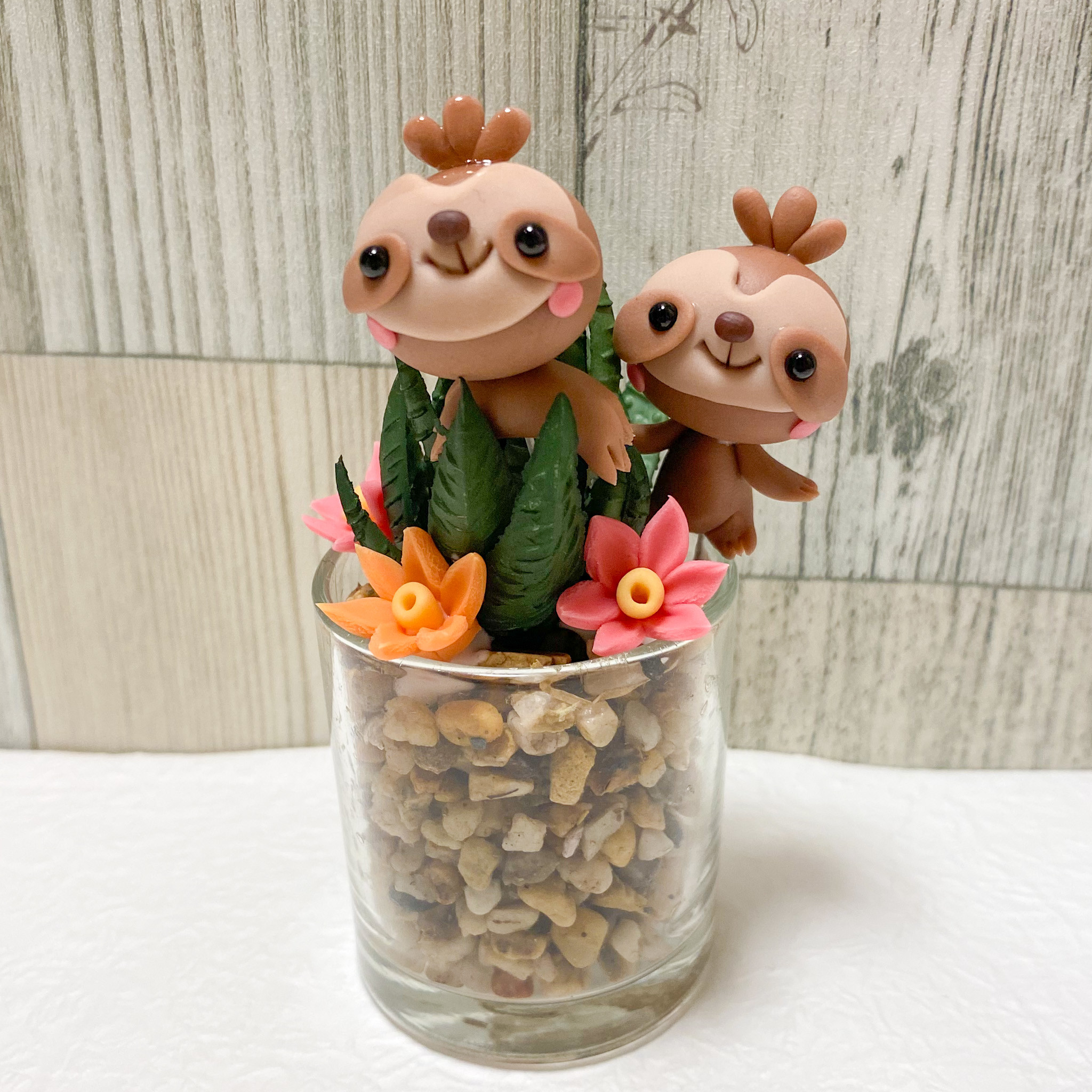 チャーム 樹脂粘土 多肉