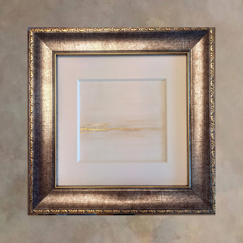 Sold『静 -white』 純金箔の金継ぎアート モダン シンプル リラックス
