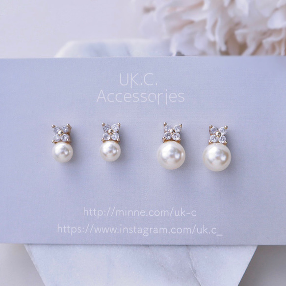 ピアス パール ジルコニア（オプション欄より金具変更 イヤリング