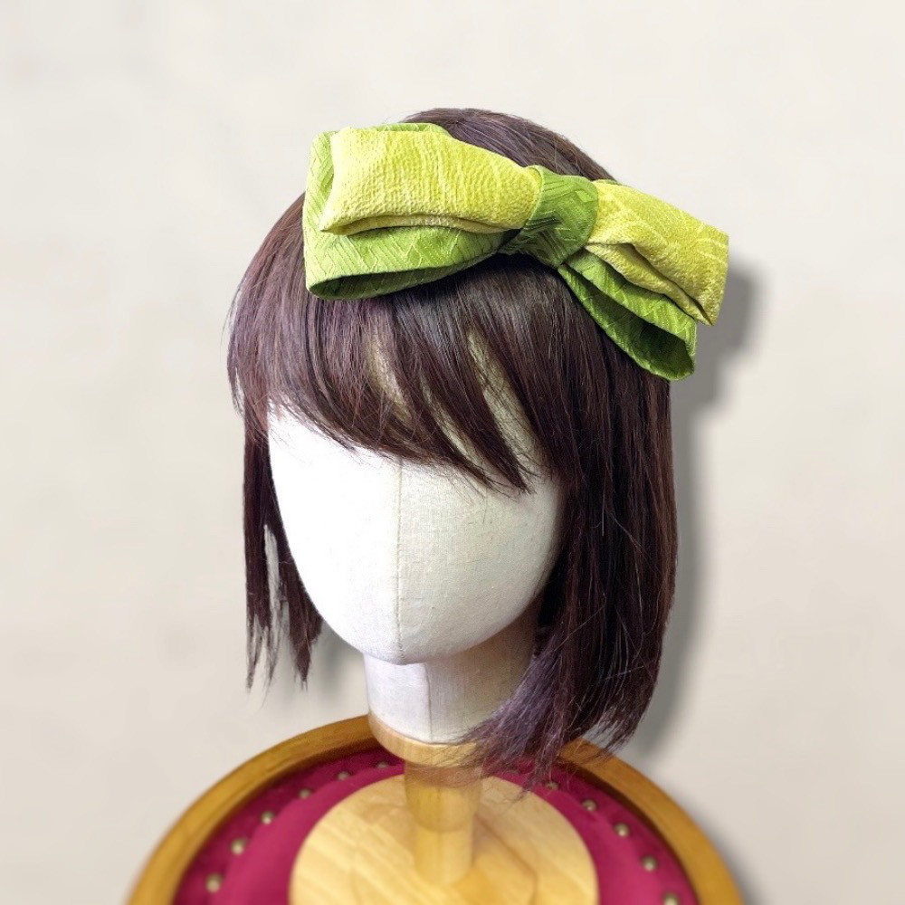 【送料無料】成人式　結婚式　和装髪飾り　着物　大正ロマン　大人のダブルリボン【色変更可能】