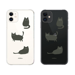 送料無料 猫 スマホケース iPhone15 14 pro se ほぼ全機種対応 xperia クリア カバー oppo 6枚目の画像