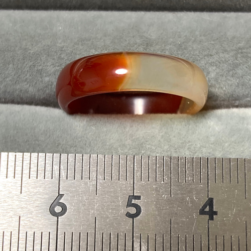 【海外限定】Simuero Agosto Ring オレンジグラデーション 瑪瑙 Agosto - Handmade gold plated ring | Simuero