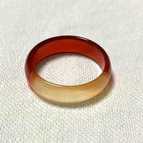 【海外限定】Simuero Agosto Ring オレンジグラデーション 瑪瑙 Agosto - Handmade gold plated ring | Simuero