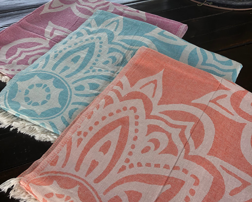 トルコ・ペシュテマル・オーガニックコットン・バスタオル・曼荼羅