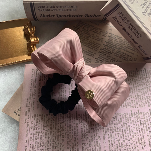 再販【選べる5色】ビッグリボン ワイヤーリボン シュシュ ヘアゴム