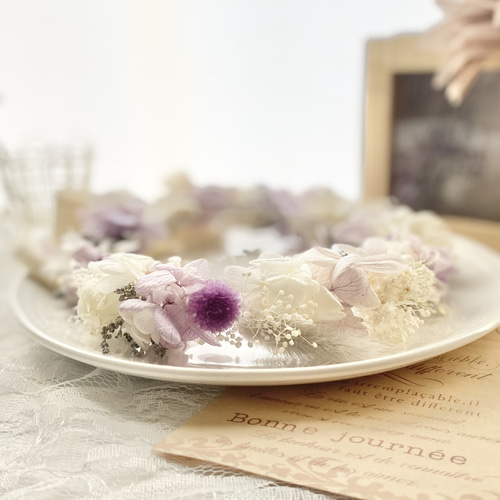 送料無料】【218】~angel purple~ ベビー 花冠 花かんむり キッズ 雑貨 