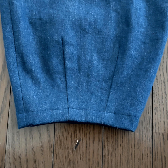 岡山デニムのコクーンパンツ　ネイビー 8枚目の画像