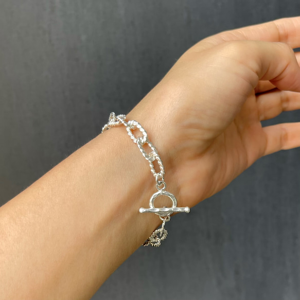 Silver chain bracelet /Twist（SV925）2022夏の新作 6枚目の画像