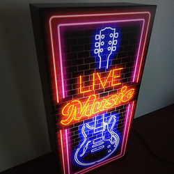 ギター ライブ ミュージック ロック 楽器店 ライブハウス カフェ BAR 音楽 サイン 看板 置物 雑貨 LEDライト 3枚目の画像