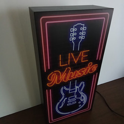 ギター ライブ ミュージック ロック 楽器店 ライブハウス カフェ BAR 音楽 サイン 看板 置物 雑貨 LEDライト 4枚目の画像