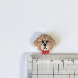 小さなトイプードルの刺繍ピアス/イヤリング 3枚目の画像