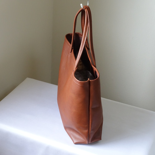 楽天市場】シンプルトートbag（L）☆彡ブラウン・マチ幅15センチ