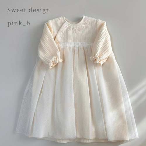Petite dress はじめてのドレス｜手刺繍ベビーセレモニードレス｜退院