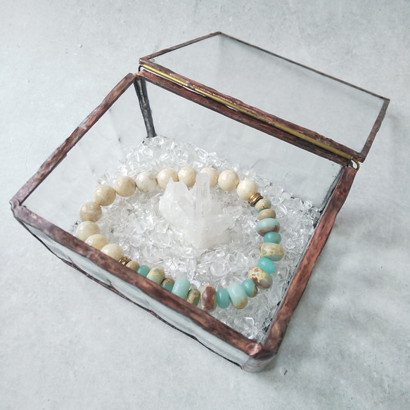 ヒマラヤ産水晶付き浄化セット✨蓋付きなので、ホコリが入りません＜アンティークタイプ＞ 14枚目の画像