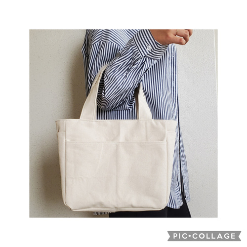 makorinポケットいっぱいトートバッグハンドメイド DIY 】ポケットいっぱいのトートバッグ作ってみました I made a