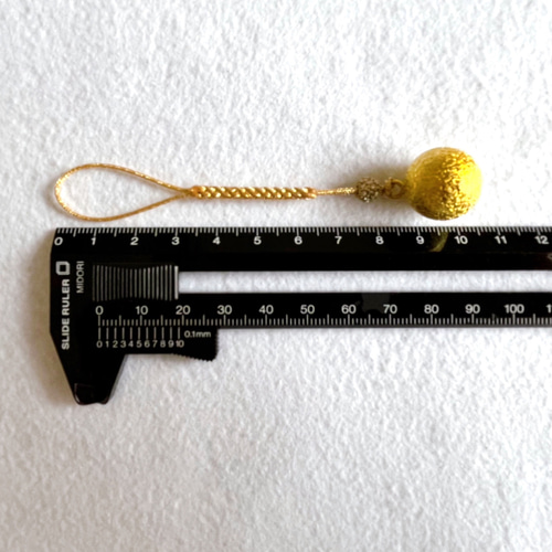 水琴鈴 ストラップ 金銀2色セット ラインストーンビーズ 携帯