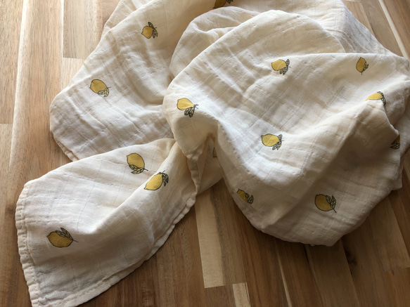 出産祝い　レモンブランケット・名入り巾着・ベビーボール・シリコン食器セット　女の子　男の子 7枚目の画像
