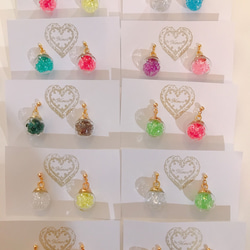 colorful cube pierce(light green＆white) MIX color 7枚目の画像