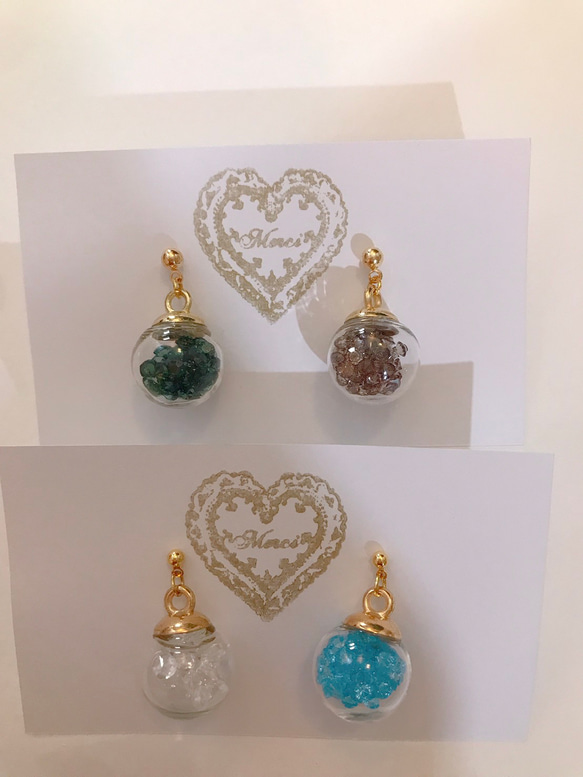 colorful cube pierce(blue＆white) MIX color 10枚目の画像