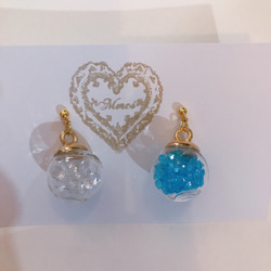 colorful cube pierce(blue＆white) MIX color 3枚目の画像