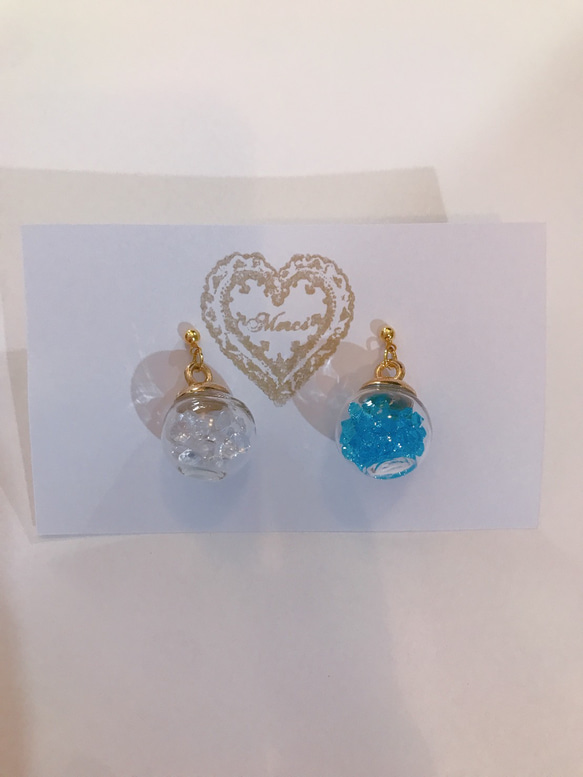 colorful cube pierce(blue＆white) MIX color 5枚目の画像