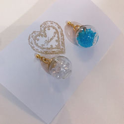 colorful cube pierce(blue＆white) MIX color 1枚目の画像