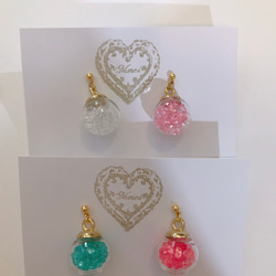 colorful cube pierce(light pink＆white) MIX color 10枚目の画像