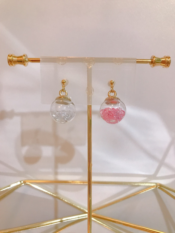 colorful cube pierce(light pink＆white) MIX color 12枚目の画像