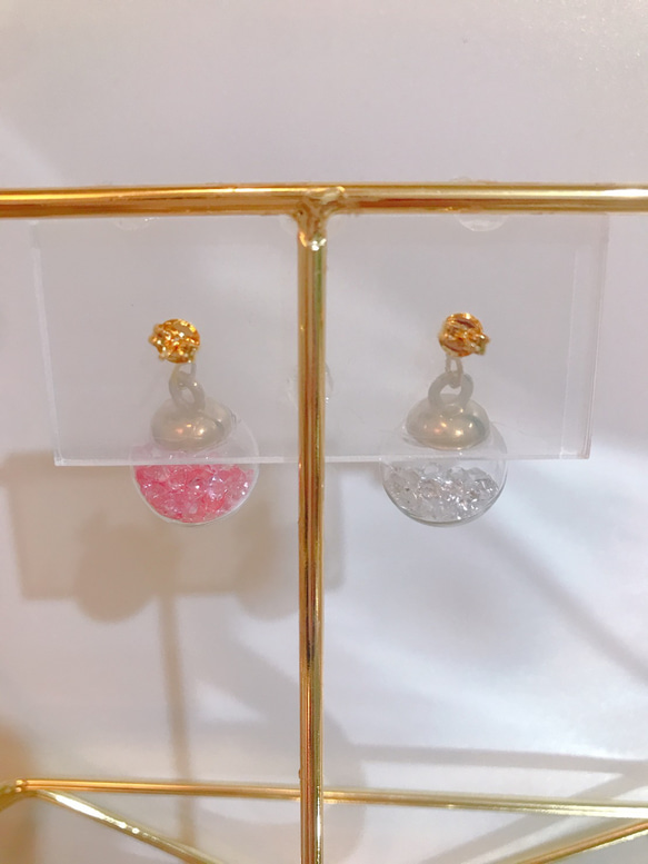 colorful cube pierce(light pink＆white) MIX color 13枚目の画像