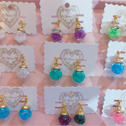 colorful cube pierce(light pink＆white) MIX color 14枚目の画像