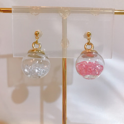 colorful cube pierce(light pink＆white) MIX color 11枚目の画像