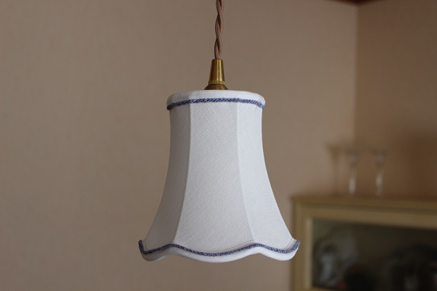 リネンのペンダントランプ用 ランプシェード / エルヴィレッタ / ホワイト
