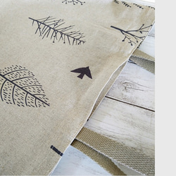 木々と鳥 シンプルトート  ２色展開　コットンリネン 北欧柄　エコバッグサブバッグ 7枚目の画像