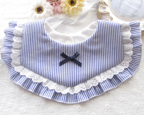 aoi 様　刺繍入りフリルスタイ 40f8f2ec40ee039f0eea7187235baa
