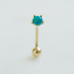 14K金 ゴールド オパール ヘリックス アイブロウ イヤーロブ ロック