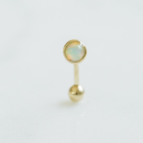 14K金 ゴールド オパール ヘリックス アイブロウ イヤーロブ ロック