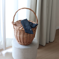 One handle basket & 4way ribbon / M or L size 13枚目の画像