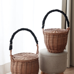 One handle basket & 4way ribbon / M or L size 12枚目の画像