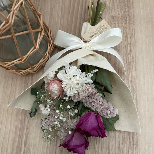 くすみ系ドライフラワースワッグ♡