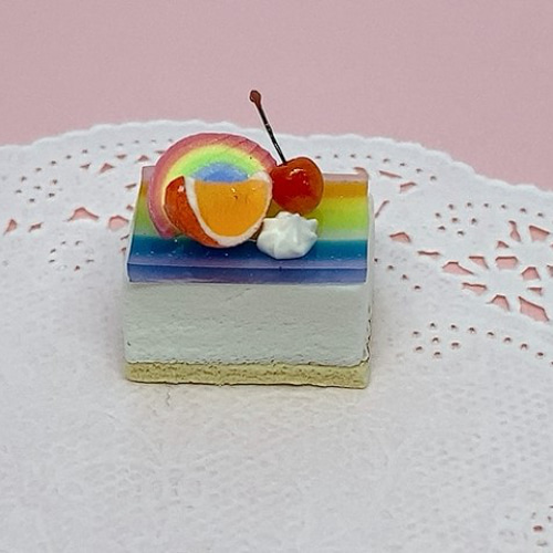 虹色ゼリーケーキ ミニチュアケーキ その他雑貨 haru-2gatu 通販