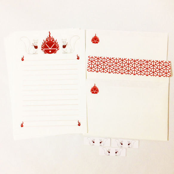 きつね様　お取引交渉用のページ ☆再々販☆ 御札狐 レターセット 狛狐 狐の嫁入り 狐面 キツネ 日本 和
